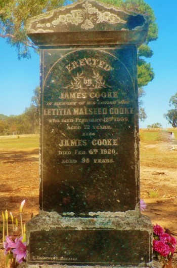 Letitia COOKE - Winton Cemetery